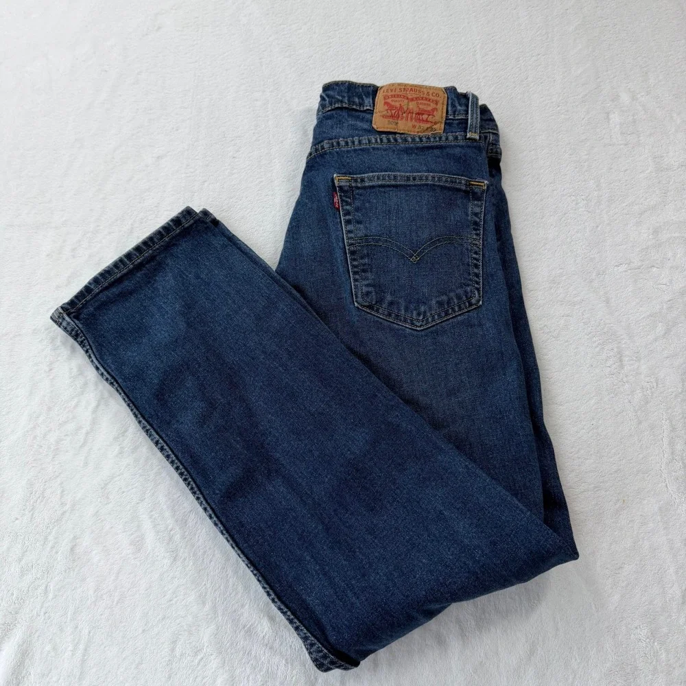 Levi's 505 Regular Fit Jeans Mens 32x32 Blue Good Medium Wash Straight Leg